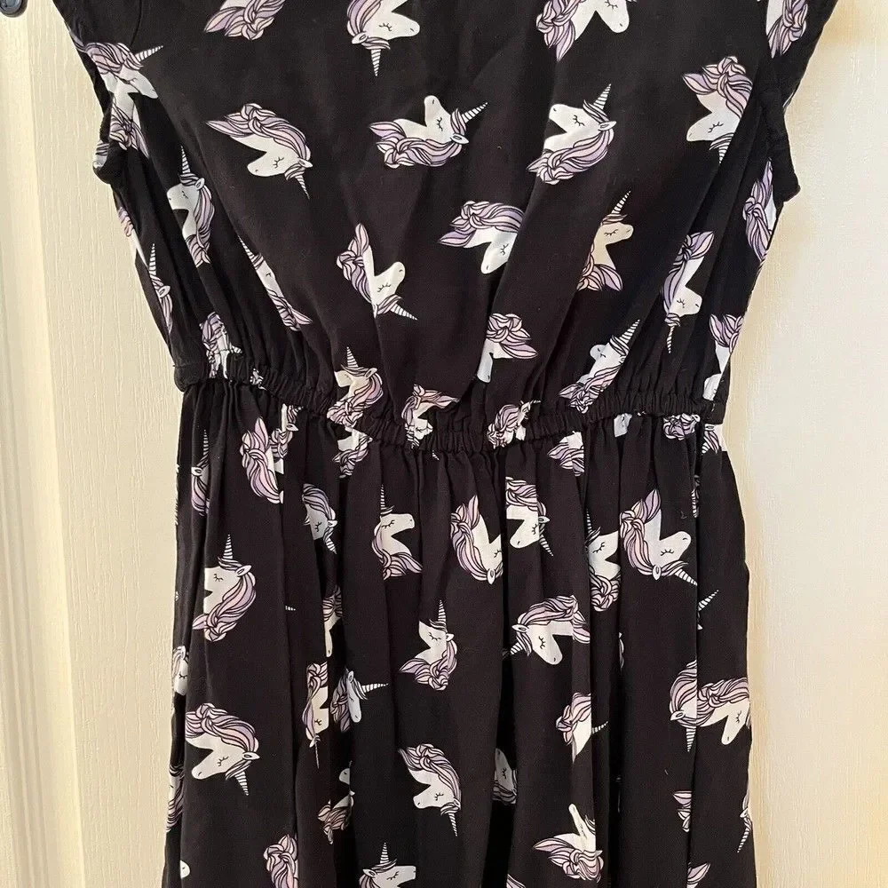 Oshkosh B'gosh Black Unicorn Dress Girls Size 4-5 years
